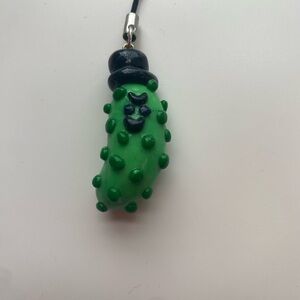 Green Pickle Charm Necklace